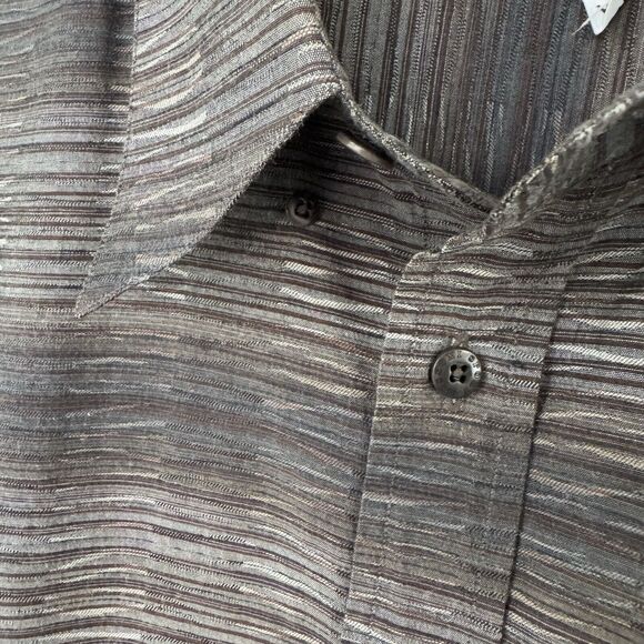 Missoni Sport Vintage Long Sleeve Buttoned Shirt Stripe Textured Modern XXL EUC - Picture 8 of 16